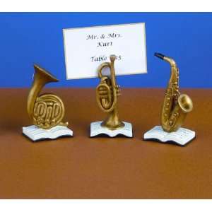  Brass Musical Instrument Place Card Holders: Kitchen 