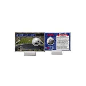  New York Giants Giant Stadium Silver Coin Card Sports 