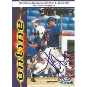   Brown Signed Blue Jays 1998 Pacific Online Card: Sports & Outdoors