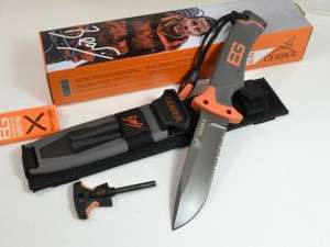   Grylls Ultimate Survival Half Serrated Knife Fixed Blade Knives  