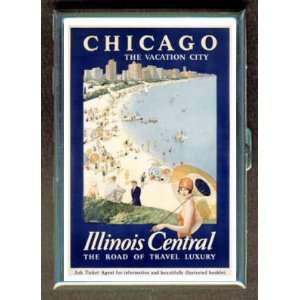 KL TRAIN CHICAGO ILLINOIS CENTRAL ID CREDIT CARD WALLET CIGARETTE CASE 