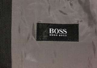 695 Hugo Boss Dark Olive Nailhead 3 Button Suit 38 R  