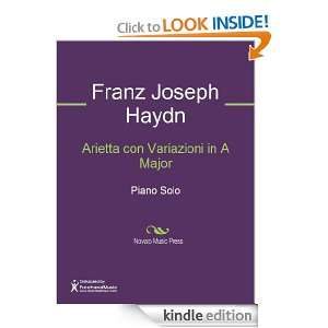 Arietta con Variazioni in A Major Sheet Music Franz Joseph Haydn 