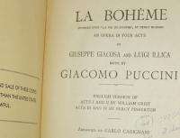 Ricordi 1917 La Boheme Opera Vocal Score Puccini  