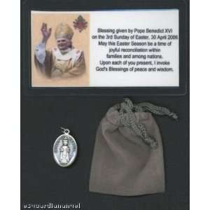 Infant of Prague Medal Blessed by Pope Benedict XVI with Holy Prayer 