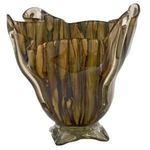  Ambiente Handmade Blown Glass Bowl With Dark Multicolor 