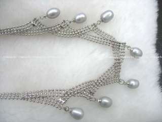 strands 18 grey freshwater pearl necklace  