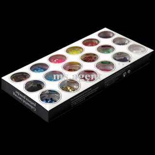 18 Colors Nail Art Big Hexagon Glitter for uv gel acrylic system 