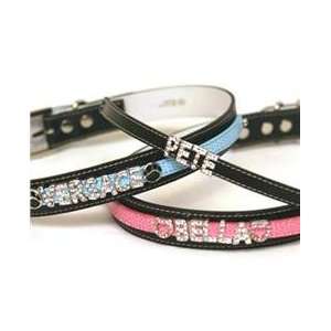   Bars and a Band Two Tone Bling Collar   Black on Black