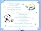 Snoopy Peanuts Baby Shower Invitations ALL IN 1 Game Pk