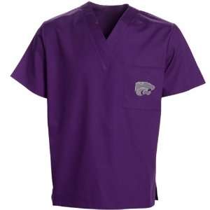  Kansas State Wildcats Unisex Purple Single Logo Scrub Top 