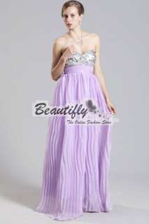 Light Purple Womens Bridesmaids Formal Gown Prom Party Gown Evening 