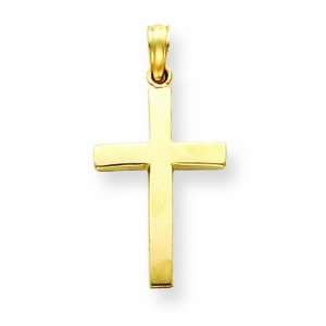  14k Polished Cross Charm Jewelry