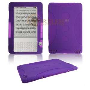   Kindle 2 Combo Solid Purple Silicon Skin Case + LCD 