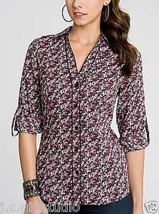 NWT $118 GUESS Marciano Randie Floral Shirt Top Sz S  