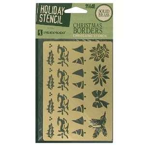  10 Christmas Borders Solid Brass Stencils