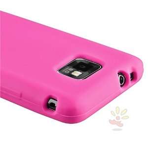  For SAMSUNG i9100 Skin Case , Hot Pink Cell Phones 