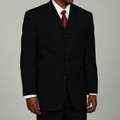 Bendetti Mens Black Wool 4 button Suit  Overstock