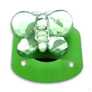 Funny Ring lightgreen + style your Crocs Charm big Butterfly, Clogs 
