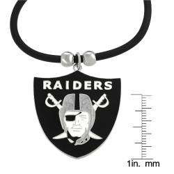 Silvertone Oakland Raiders Necklace  