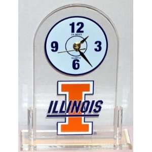  ZaMeks Illinois Fighting Illini NCAA Licensed Desk Clock 