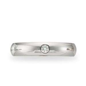    Platinum Shiny 4mm Comfort Fit Diamond Wedding Band Jewelry