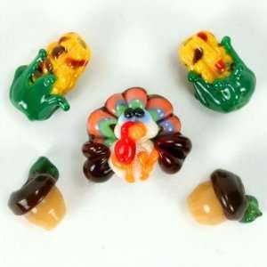    Handmade Tiny Thanksgiving Lampwork Bead Set Arts, Crafts & Sewing
