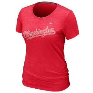 Washington Nationals Womens Blended Burnout T Shirt by Nike