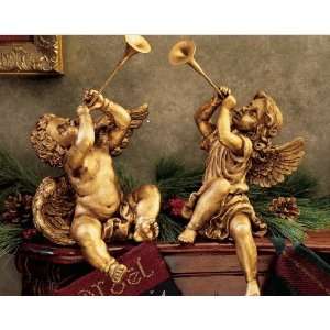 Collectors Italian Trumpeting Angels Cherub of St. Peters Square Home 