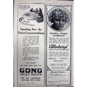 1923 RED TAPE WHISKY GONG MEAT SOUPS ALLENBURYS FOOD 
