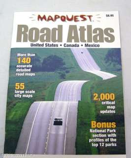 New Mapquest United States Canada Mexico Road Atlas Map  