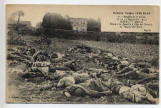 P1848 WW1 DEAD SOLDIERS BATTLE MAURUPT POSTCARD  