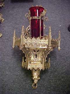 Worlds best French Gothic Sanctuary Lamp + chalice +  