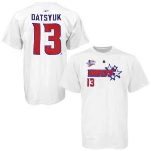 Reebok 2009 NHL All Star Game #13 Pavel Datsyuk White West Player T 