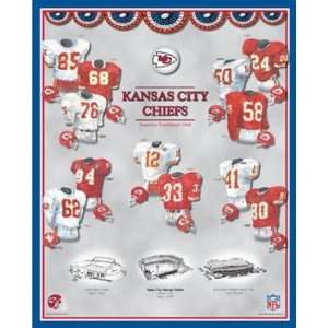  Kansas City Chiefs 11 x 14 Uniform History Plaque Sports 