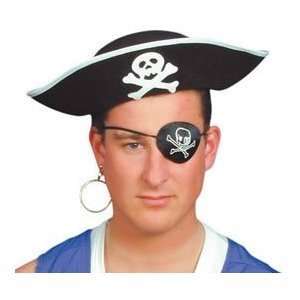  Pams Black Skull And Crossbones Pirate Hat   Medium: Toys 