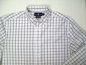 Harris London White & Black Checked Dress Casual Shirt (Sz 17 33) XL 