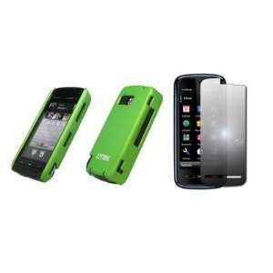 Neon Green Rubberized Polycarbonate Back Shell Snap On Cover Hard Case 