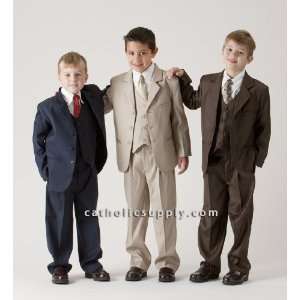   size 8 Regular High Quality Five Piece Suit CHOCOLATE BROWN (at right