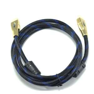   1080p Male to Male Hdmi Cable Black and Royalblue 6 Feet Electronics