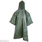 Mens Unisex Rain Jacket Raincoat Green Waterproof Poncho Hood Hooded