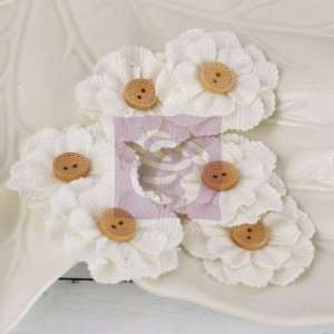     Fabric Flower Embellishments   White Cotton Arts, Crafts & Sewing
