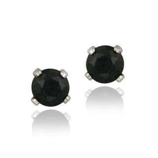 70ct Black Spinel 925 Silver Stud Earrings, 4mm  