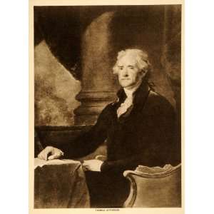  1915 Intaglio Print Thomas Jefferson Portrait Founding 