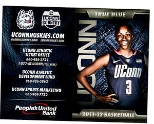 2011 2012 UCONN Womens Basketball pocket schedule NEW  