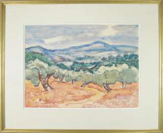 Maurice Savreux Original Watercolor Modernist Provence  