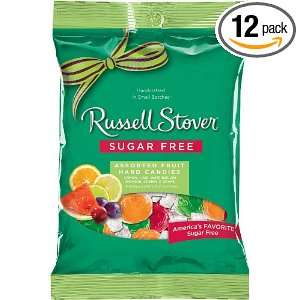 Russell Stover Sugar Free Peg Bag, Assorted Fruit, 3.4 Ounce (Pack of 