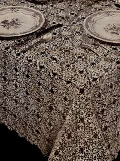 Crochet MOTIF BLOCK Cluster Flower Tablecloth Pattern  
