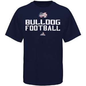 adidas Mississippi State Bulldogs Navy Blue Patriotic Sideline T shirt