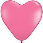 15 Rose Pink Heart Shaped Latex Balloon